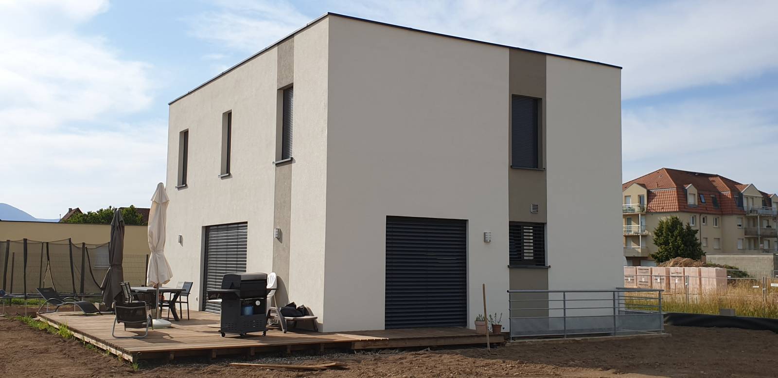 Conception de plans et permis de construire pour maison individuelle à toit plat à Chatenois dans le Centre Alsace