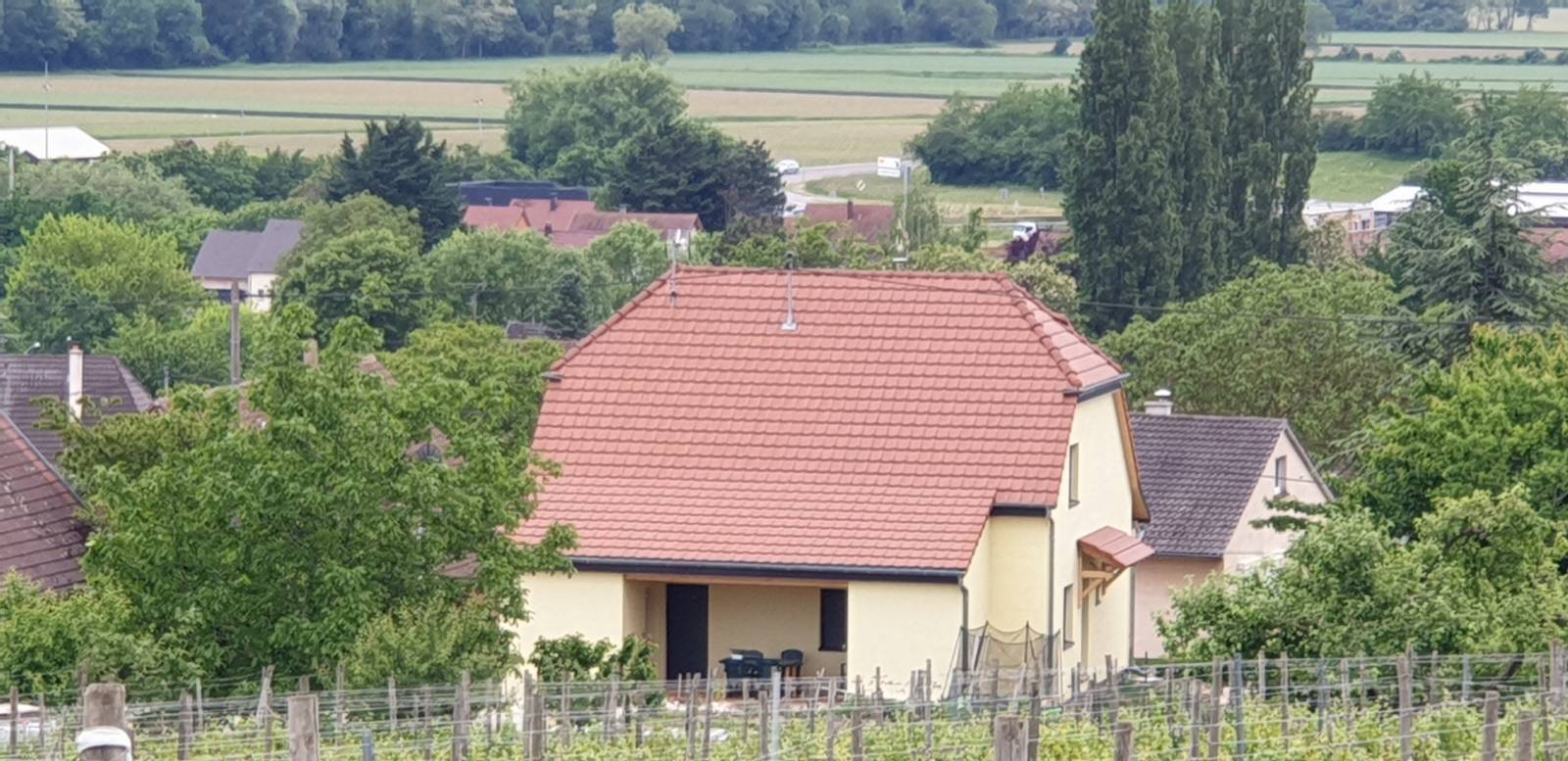 Réalisation d’une maison individuelle écologique sur sous-sol à Hattstatt en  Alsace