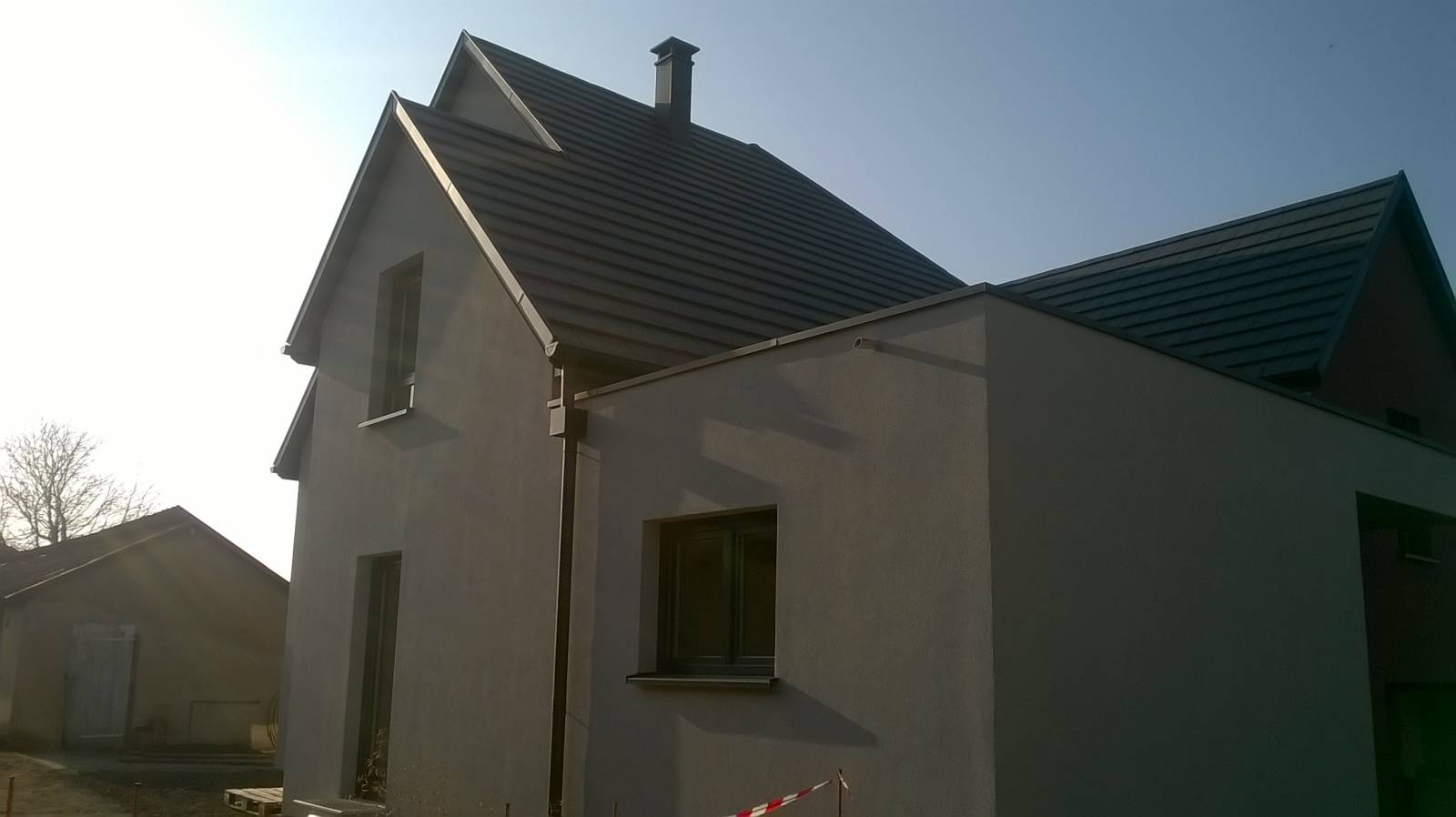 Construction d'une maison individuelle à demi-niveau, à Sélestat dans le centre Alsace