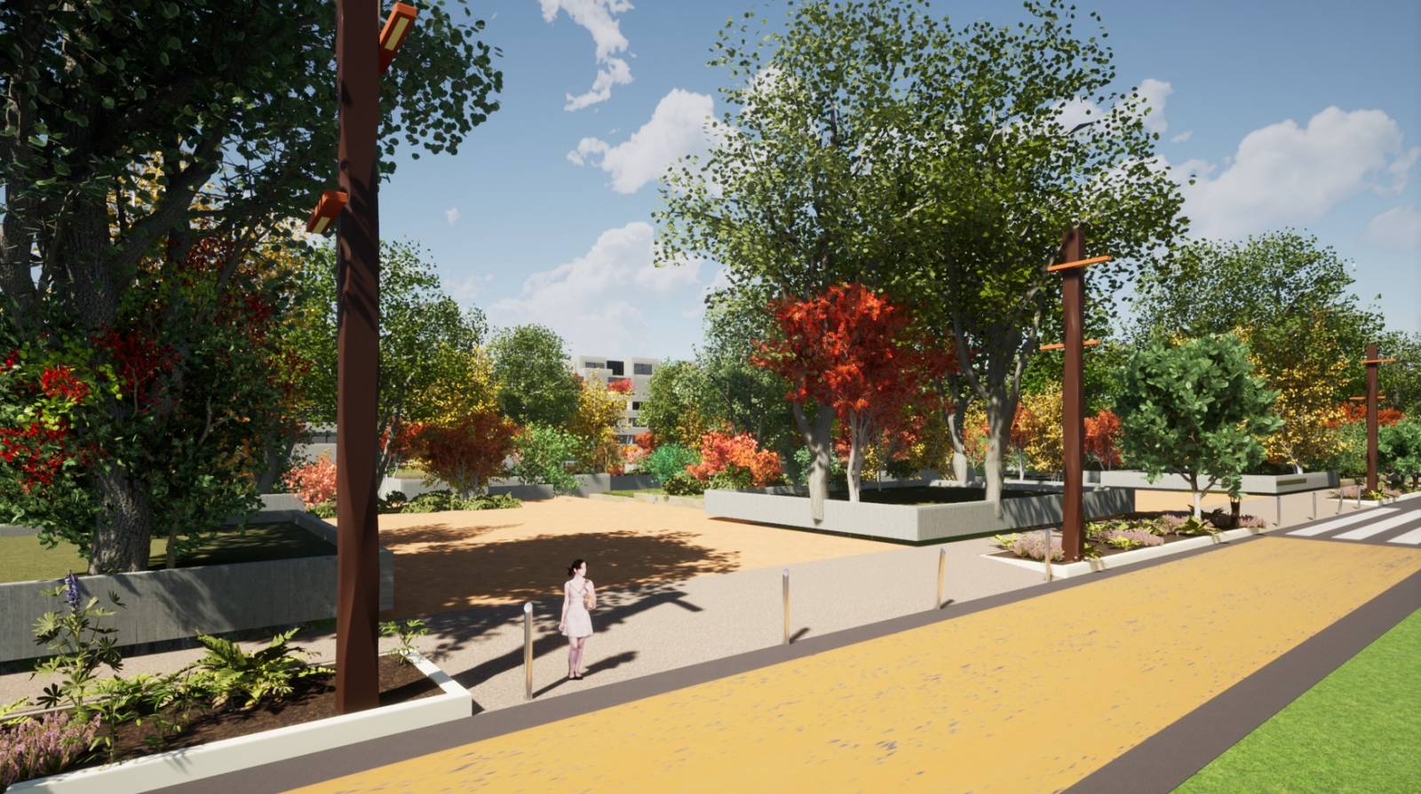 Entrée du parc urbain