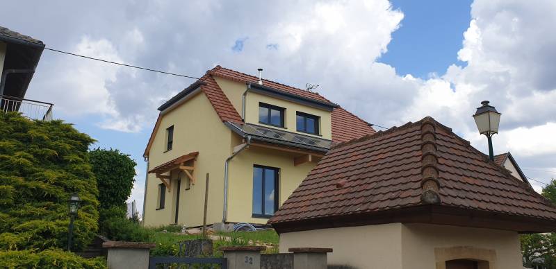 Réalisation d’une maison individuelle écologique sur sous-sol à Hattstatt en  Alsace