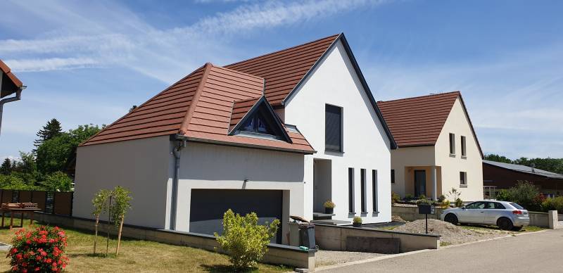 Permis de construire et plans de chantier pour cette maison individuelle près de Strasbourg en Alsace