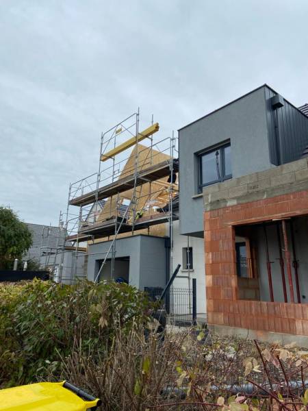 Extension et surélévation pour cette maison individuelle par un cabinet d'architecte à Strasbourg et Environ en Alsace
