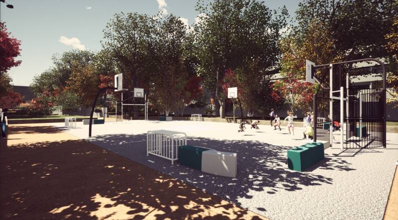 Espace de jeux du parc urbain